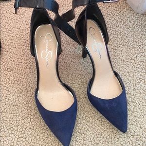 Jessica Simpson blue/black heels